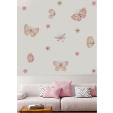 Wallhuman Kelebek Diyarı Çocuk Odası Duvar Stickerı