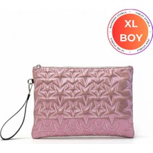 Bahels Yıldız Desenli Pink Xl Macbook ve Tablet Uyumlu Portföy Çanta