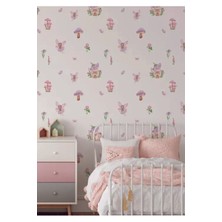 Wallhuman Lila Peri Bahçesi Çocuk Odası Duvar Stickeri