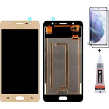 Yedcom Samsung J7 MAX G615F GOLD Uyumlu Ekran Lcd Dokunmatik B7000 15ML Yapıştırıcı ve Kırılmaz Cam ile beraber Yc
