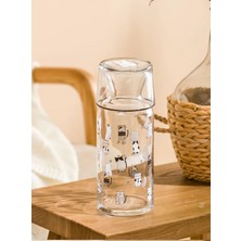 LC Waikiki Lcw Home Siyah Kedi Baskılı Cam Sürahi 700 ml