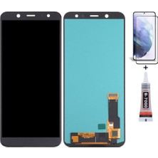 Yedcom Samsung A6 A600 SİYAH Uyumlu Ekran Lcd Dokunmatik B7000 15ML Yapıştırıcı ve Kırılmaz Cam ile beraber Yc