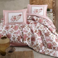 Clasy Ranforce %100 Pamuk Çift Kişilik Dört Mevsim Set Omeya V1 Pudra