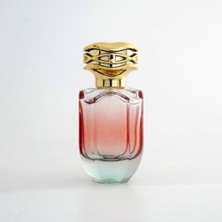 Boş Parfüm Şişesi 50 ml Gül Desenli (3 Adet) (Sprey Aparat Ile Kapatılır-Kolay Kapama) Boş Şişe