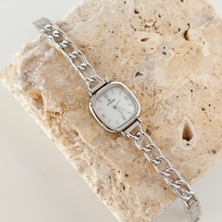 Vesce Atelier Corrente Gümüş Saat Beyaz