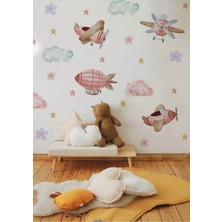 Wallhuman Pembe Yolculuk Çocuk Odası Duvar Stickerı