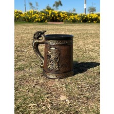 Dükkan Design Ejderhalı Fıçı Kabartma Seramik Kupa