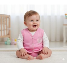 Zerva Queen Nakışlı Kız Bebek Yeleği
