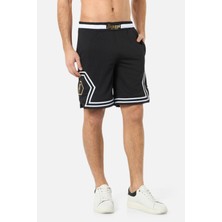 Boxeur Des Rues Black Mesh Short Black-Gold