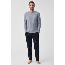 First Touch Yumuşak Dokulu Uzun Kol Erkek Pijama Takım FT704