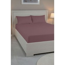 Favora %100 Pamuk Ranforce Premium Çift Kişilik Çarşaf Seti - Gül Kurusu