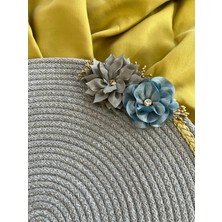 Ronanna Buğz Decohandy 39CM Çiçekli Jüt Örme Supla Amerikan Servis