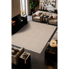 Karmen Halı Zeen ZE002B Bej Kolay Temizlenebilir Makinede Yıkanabilir Bordürlü Sisal Mutfak Halısı Pamuk Taban