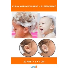Letsii Su Geçirmez Bebek Banyo Kulak Koruyucu Bant 20 Adet