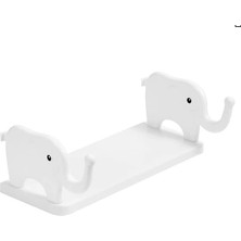 Ronanna Buğz Fil Desenli Yapışkanlı Çok Amaçlı Raf