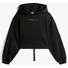 Tommy Hilfiger Kadın Siyah Kapüşonlu Üst