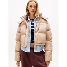 Tommy Hilfiger Kadın Kahverengi Şişme Ceket