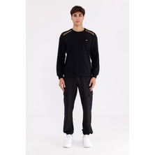 Selanik Kumaş Yapılı Esnek Manşetli Konforlu Rahat Kesim Sweatshirt