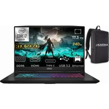 MSI Msı Katana 17 Hx I7-14650HX B14WFK-248XTR-K17 16GB 1tb RTX5060 8gb W11PRO 17.3" Qhd Gaming Laptop & B14WFK248XTRK17