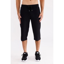 Yumuşak Modal Karışımlı Bağcıklı Elastik Bel Yan Cepli Arka Cepli Diz Altı Kesim Rahat Kalıp Spor Kapri