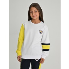 Fenerium Çocuk Trıbun 6 Renk Logolu Sweat Beyaz Renkli Rahat Kullanım İçin Tasarlandı