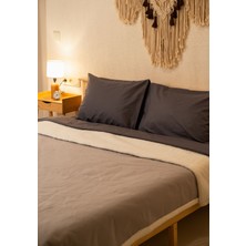 Monolisse Flanel Sherpa Peter Battaniye Çift Kişilik Gri 200X230CM