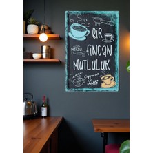 My Eypa Ahşap Poster - Mutfak 3D Kabartmalı Kahve Temalı Poster 20X30