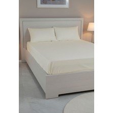 Favora %100 Pamuk Ranforce Premium Çift Kişilik Çarşaf Seti - Krem