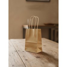 Parti Adresi Karton Çanta Alışveriş Çantası Hediye Çantası Kraft 10X15 cm 12'li