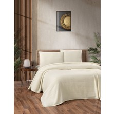 Evde Home Pamuk  Pike Seti -Lastikli Çarşaf - Yastık Kılıfı - Pike Örtüsü