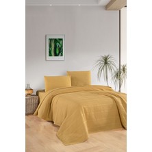 Pamuk  Pike Yatak Örtüsü Seti -Lastikli Çarşaf - Yastık Kılıfı - Pike Örtüsü