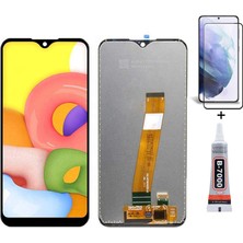 Yedcom Samsung A01 A015F Uyumlu Ekran Lcd Dokunmatik B7000 15ML Yapıştırıcı ve Kırılmaz Cam ile beraber Yc
