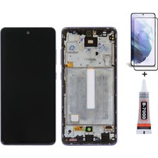 Yedcom Samsung A52 A525F Çıtalı SİYAH Uyumlu Ekran Lcd Dokunmatik B7000 15ML Yapıştırıcı ve Kırılmaz Cam ile beraber Yc