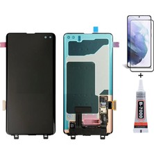 Yedcom Samsung S10 PLUS G975 Uyumlu Ekran Lcd Dokunmatik B7000 15ML Yapıştırıcı ve Kırılmaz Cam ile beraber Yc