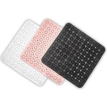 Dilan Store 2 Adet Masajlı Duşa Kabin ve Banyo Paspası-Banyo Küvet Içi Paspas Beyaz Renk D-150