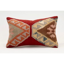 Kilim Wholesale El Yapımı Kilimden Yapılmış Vintage Kırlent Kılıfı, Yün, 30X50 cm