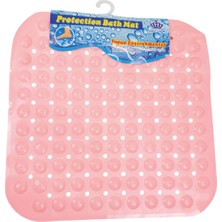 Renkliürün Silikon Kaydırmaz Taban Duşakabin ve Banyo Paspası (Pembe)