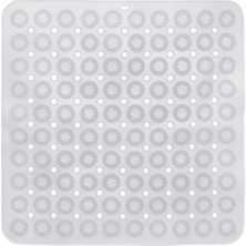 Dilan Store Banyo Duş Küvet Için Vantuzlu Kaydırmaz, Su Drenajlı, Masajlı Paspas -54X54CM D-150