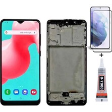 Yedcom Samsung A31 A315F Çıtalı Siyah Uyumlu Ekran Lcd Dokunmatik B7000 15ML Yapıştırıcı ve Kırılmaz Cam ile beraber Yc