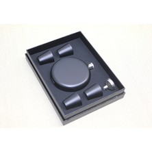 LTG Nova 4 Shot Bardaklı Matara Seti Yuvarlak Siyah