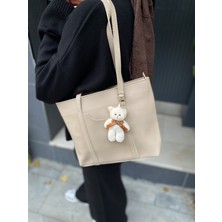 Purpleart Kadın Ayıcık Hediyeli Omuz Çantası