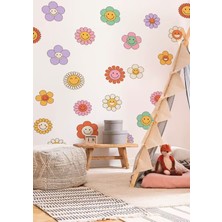 Wallhuman Retro Smile Çocuk Odası, Kreş, Anaokulu Duvar Stickerı