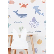 Wallhuman Okyanus Canlıları Çocuk Odası Duvar Stickerı