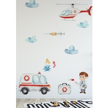 Wallhuman Sağlık Ekibi Çocuk Odası Duvar Stickerı