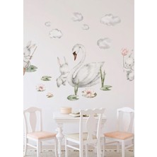 Wallhuman Kuğu ve Arkadaşları Çocuk Odası Duvar Stickerı