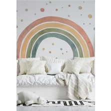 Wallhuman Retro Gökkuşağı Çocuk Odası Duvar Stickerı