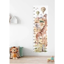 Wallhuman Africa Jungle Boy Ölçer Çocuk Odası Duvar Stickerı