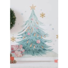 Wallhuman Yılbaşı-Soft Noel Ağacı Çocuk Bebek Odası Sticker Seti , Yılbaşı Süsü Yeni Yıl Kış Konsepti