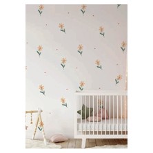 Wallhuman Somon Çicek ve Tomurcuklar Çocuk Odası Duvar Stickeri