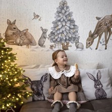 Wallhuman Noel Ağacı Etrafında Yılbaşı , Yeni Yıl Yılbaşı Stickers